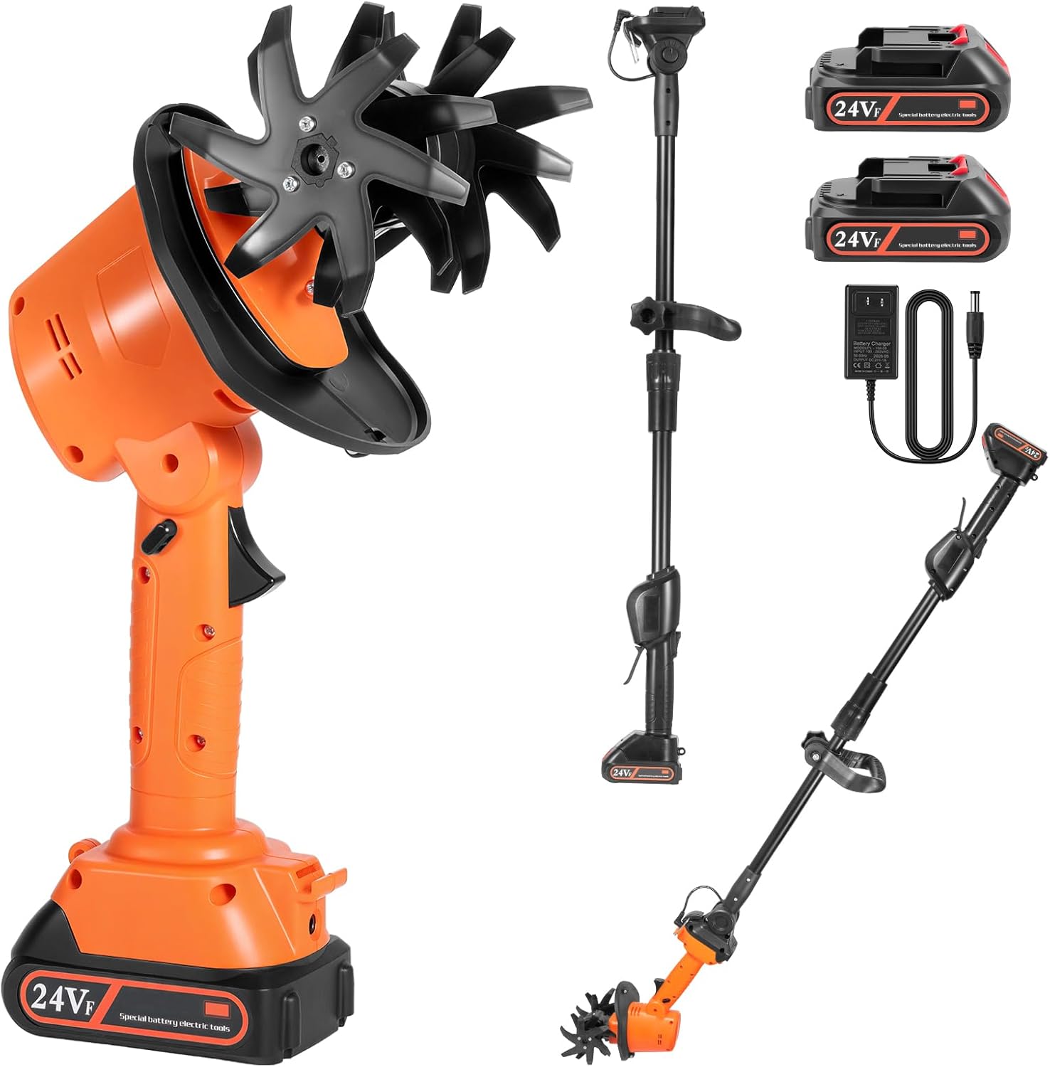 24V Cordless Mini Tiller Cultivator